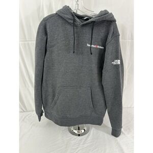 The North Face Mens Hoodie Gray Targeted Victory Logo Pullover Sweatshirt Medium